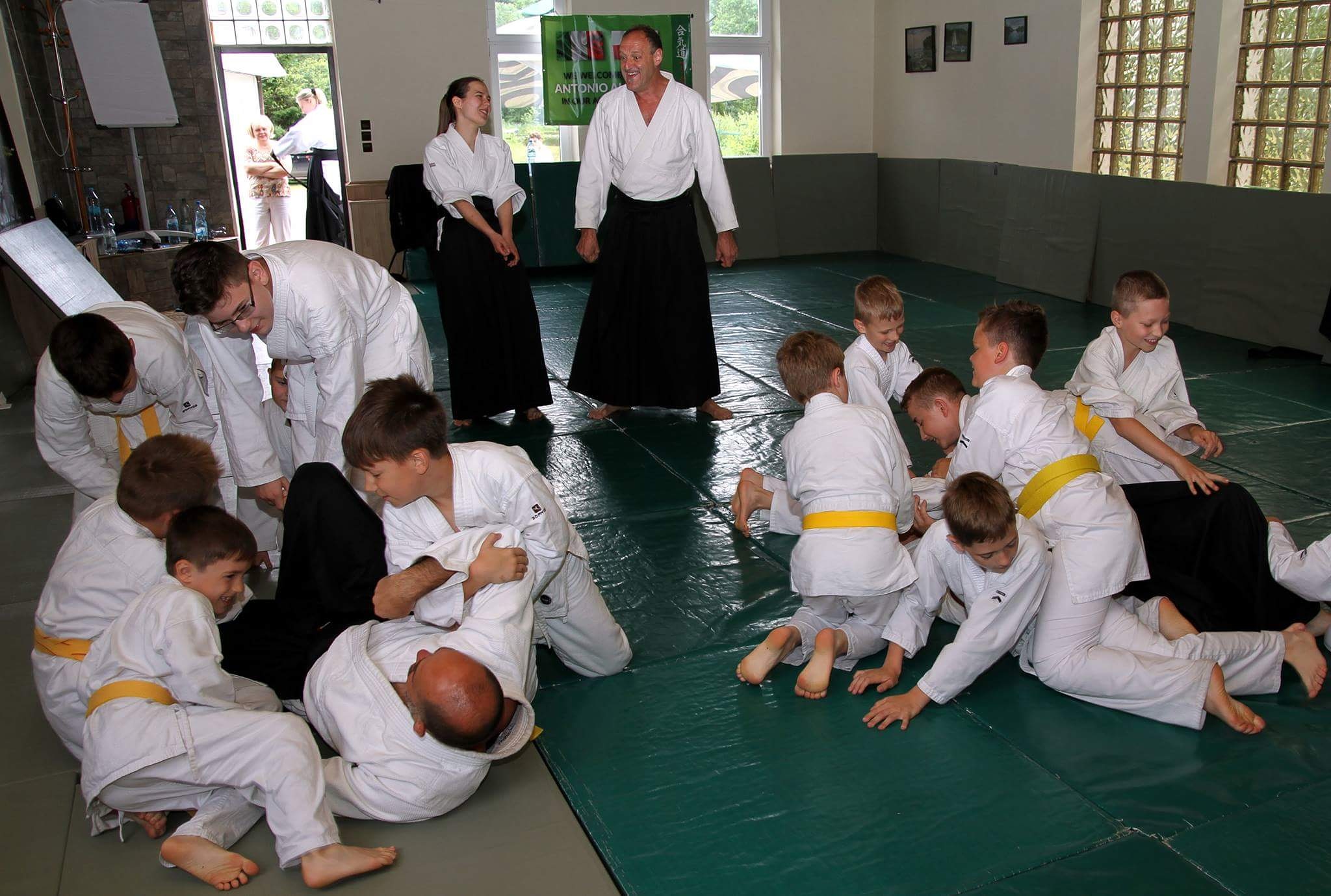Oboz Łajs trening aikido dla dzieci